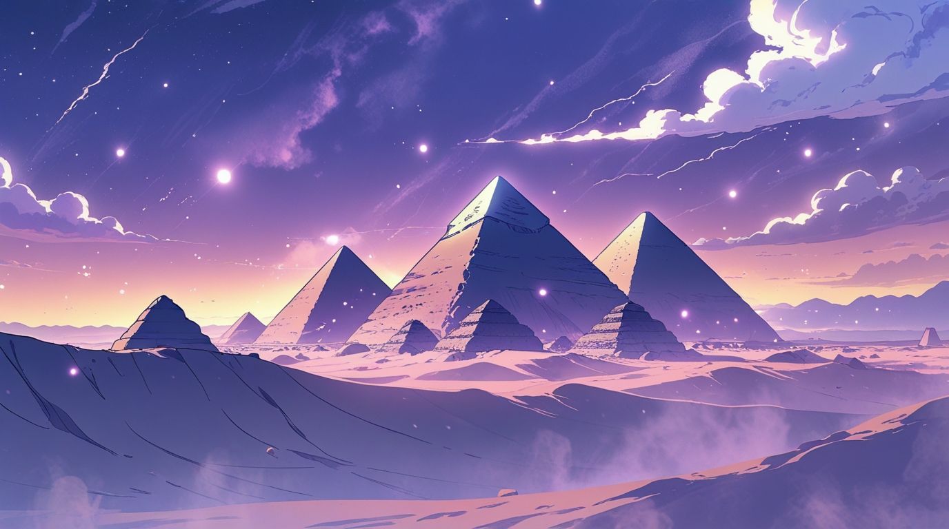 Illustration anime de scènes de la vie égyptienne ancienne